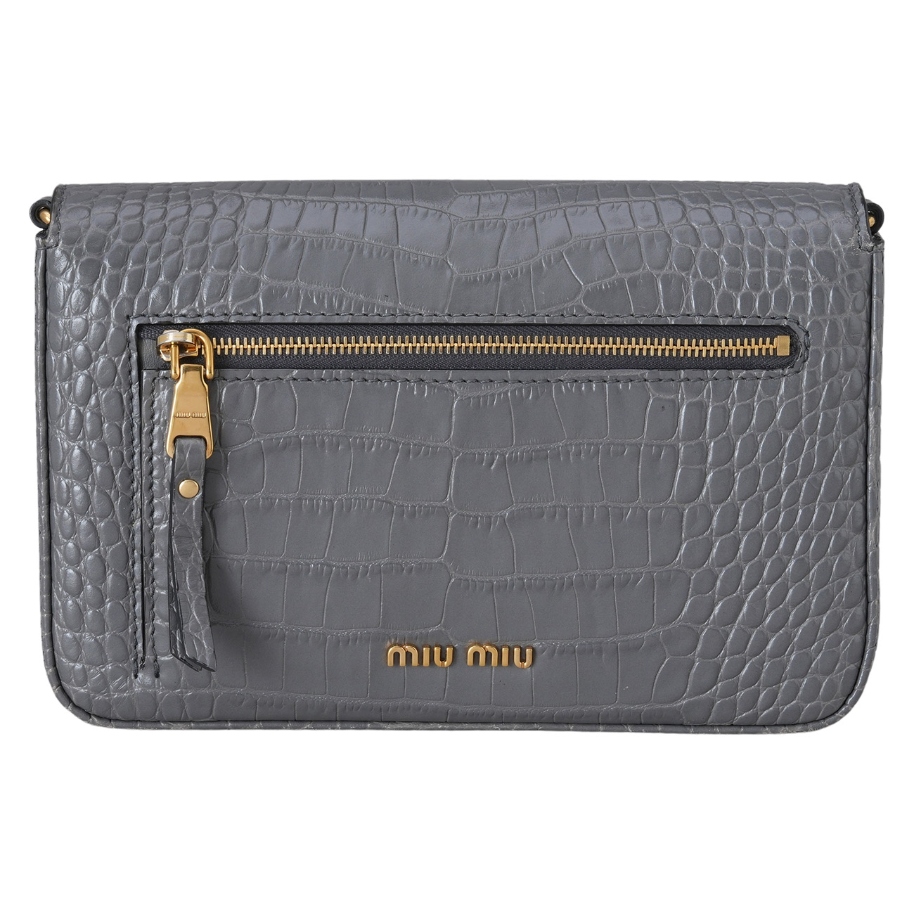 MIU MIU(USED)미우미우 5BH148 크록스타일 체인숄더백
